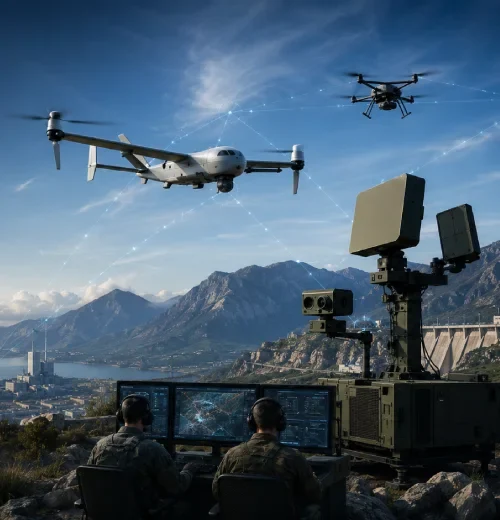UAV and Counter-UAS systems for ISR and critical-site protection